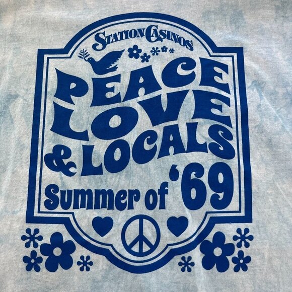 JERZEES Dri-Power Active Shirt‎ Unisex 2XL Peace Love Summer Graphic TShi… - Picture 1 of 4